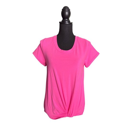 Oversized organic long sleeve T-shirt flamingo pink main image 1